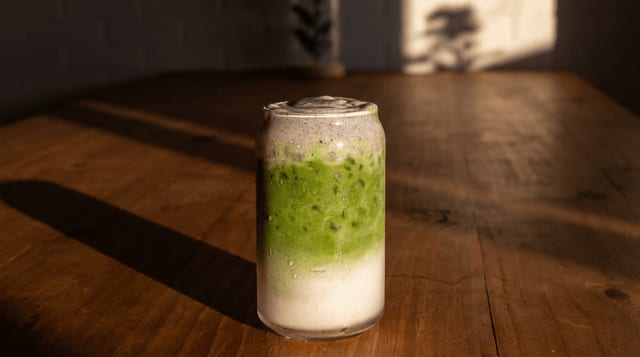 Sesame Foam Matcha Latte.