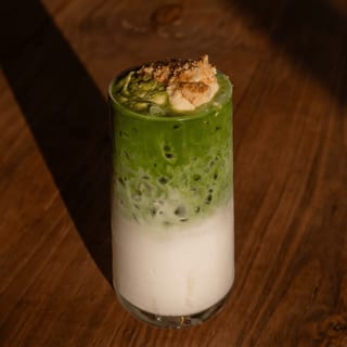 Banana Puddin' Matcha Latte