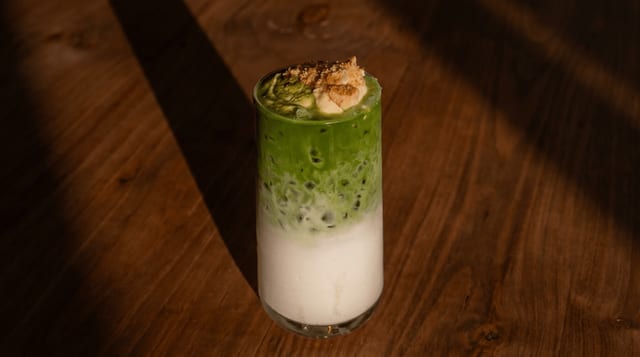 Banana Puddin' Matcha Latte.