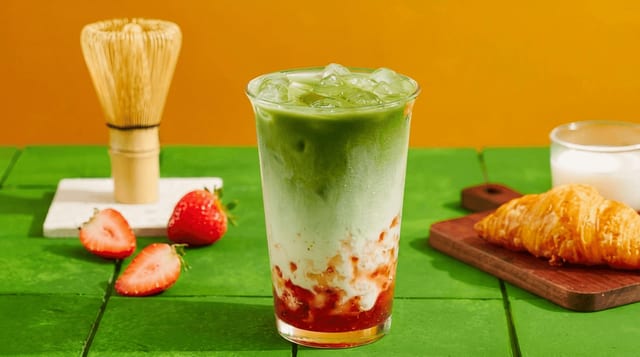 Strawberry Matcha Latte.