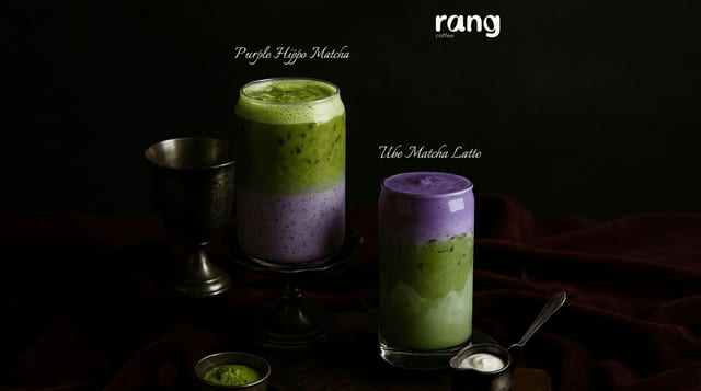 Blueber-real Matcha Latte.