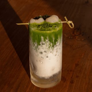 Lychee Matcha Latte