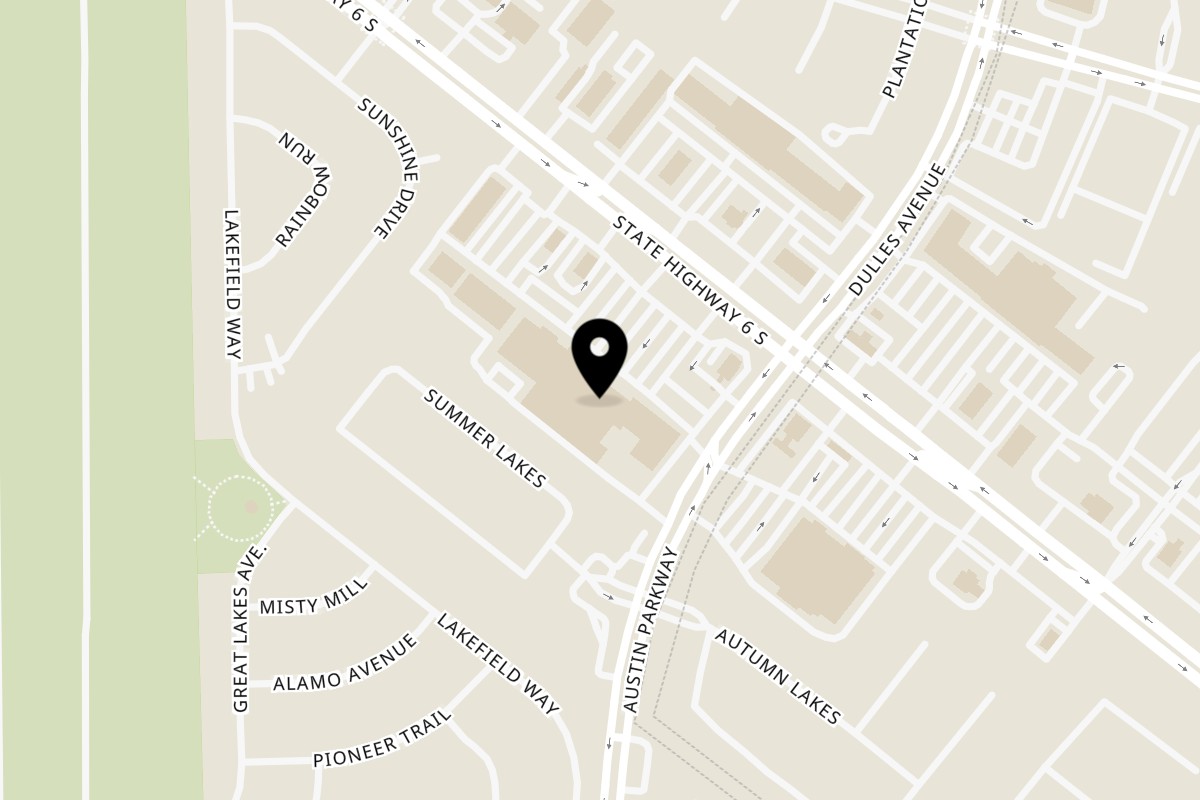 Map showing the location of Rang Coffee & More on 4634 Hwy 6 in Sugar Land